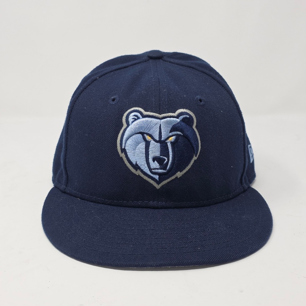 New Era Memphis Grizzlies 59FIFTY Fitted Hat Navy Blue NBA Cap Size 7